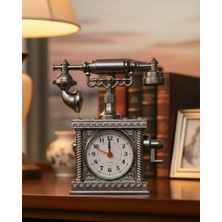 Fta Ticaret Retro Telefon Görünümlü Çalar Saat Masa ve Raf Dekoru