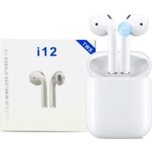 Bukrem Store I12 Tws Bluetooth 5.1 Dokunmatik Kulak Içi Kulaklık Beyaz