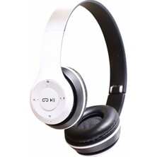 Bukrem Store Favors Wireless P47 Bluetooth Kulak Üstü Kulaklık Beyaz