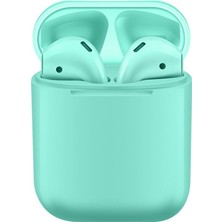 Bukrem Store I12 Tws Bluetooth 5.0 Siri Destekli Dokunmatik Kulak Içi Kulaklık Yeşil