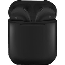 Bukrem Store I12 Tws Bluetooth 5.0 Siri Destekli Dokunmatik Kulak Içi Kulaklık Siyah