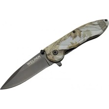 Senka Çakı Yaprak Desenli 19,5 cm Yarı Otomatik , Kemerlikli