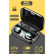 Bukrem Store BUK-M20 Bluetooth 5.3 Kablosuz Kulak Içi Kulaklık