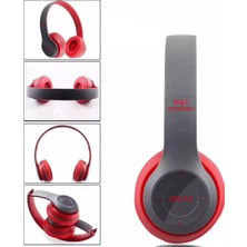 Bukrem Store Soulader Kablosuz Bluetooth Kulaklık - P47 Modeli, Yüksek Ses Kalitesi, Rahat Kullanım, Şık Tasarım Kırmızı