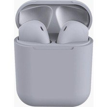 Bukrem Store I12 Tws Bluetooth 5.0 Siri Destekli Dokunmatik Kulak Içi Kulaklık Gri