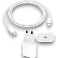 Bukrem Store USB C Güç Adaptörü + Lightning Şarj Kablosu Seti Apple Uyumlu iPhone & iPad Pd Hızlı 1 Metre Kablo 5c