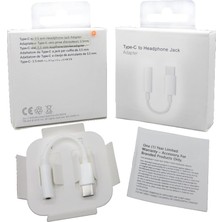 Bukrem Store Type-C To 3.5mm Kulaklık Ses Çevirici Dönüştürücü Aux Adaptör (10CM)