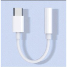 Bukrem Store Galaxy A22 Uyumlu Type-C To 3.5 mm Jack Kulaklık Çevirici Aux Dönüştürücü Adaptör