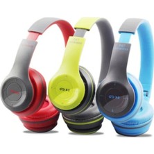 Bukrem Store P47 Extra Bass Mp3 Fm Radyolu Bluetooth 4.1 Kulak Üstü Kulaklık Yeşil