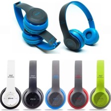 Bukrem Store P47 Bluetooth Kablosuz Kulaküstü  Kulaklık Mavi