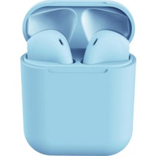 Bukrem Store I12 Tws Bluetooth 5.0 Şarj Üniteli Dokunmatik Kulak Içi Kulaklık Mavi