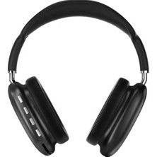 Bukrem Store Madepazar P9 Bluetooth Kulak Üstü Kulaklık Siyah