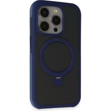 Senka Joko Iphone 15 Pro Zorda Airbag Magsafe Standlı Kapak - Lacivert