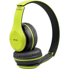 Bukrem Store BUK-P47 Bluetooth 5.0 Kulak Üstü Kulaklık Yeşil