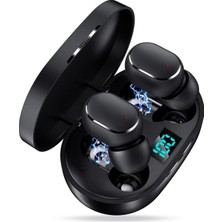 Bukrem Store Favors E6S Bluetooth Şarj Göstergeli Kulak Içi Kulaklık Siyah
