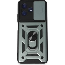 Senka Newface Realme C53 Kılıf Pars Lens Yüzüklü Silikon - Yeşil