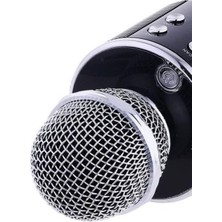 Şarj Edilebilir Telefon ve USB Bağlantılı Karaoke Mikrofon Siyah Siyah