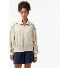 Nautica Kadın Ekru Regular Fit Dik Yaka Sweatshirt 55K600T.1MA