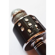 Şarj Edilebilir Telefon ve USB Bağlantılı Karaoke Mikrofon (Siyah)