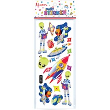  ticon puffy sticker uzay figürleri tps-014/1 348952 (20 li paket)