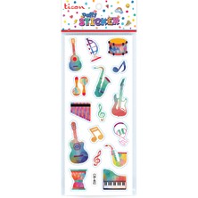 Ticon Puffy Sticker Müzik Aleti Tps-009/15 348934 (20 Li Paket)