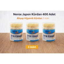 Cansa Nerox Japon Kürdan 400 Adet Ahşap Hijyenik Kürdan 3 Adet