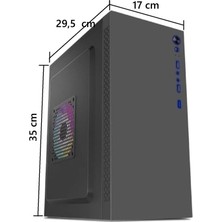 Starseven Aztech AZTB02600 Titan 600W Si̇yah USB 2.0 Mi̇cro Atx Kasa