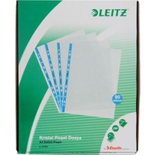 Leitz Poşet Dosya A4 Kristal Mavi Kenarlı 47001035 (100 Lü Paket)