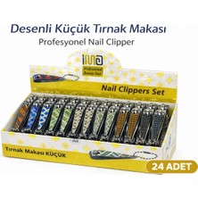 Cansa Profesyonel Küçük Tırnak Makası Desenli Nail Clipper 24 Adet