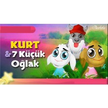 Keskin Color Hikaye Kitabı Kurt ve Yedi Küçük Oğlak 20 x 28 cm 24 Yaprak Çiftlik Renkli Eğlenceli