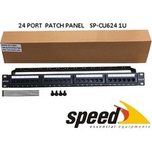 Starseven Speed SP-CU624 1u 24 Port Cat6 Dolu Utp Patch Panel + Kablo Düzenleyi̇ci̇