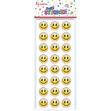  ticon puffy sticker gülen yüz tps-001/11 348868 (20 li paket)