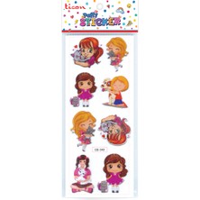 Ticon Puffy Sticker Kız Figürü Tps-009/2 348921 (20 Li Paket)