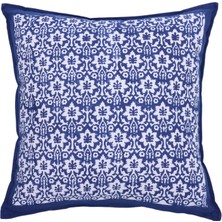 Yargıcı Çiçek Desenli Pamuk Kumaş Kare Yastık(45x45 Cm)