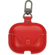 Nuveden Ieg™  Airpods Pro 2 (2.nesil) Çanta Deri Kılıf - Kırmızı NVDN-CEPAKS34