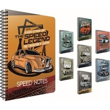 Gıpta Speed Notes Spiralli Karton Kapak Defter A4 80 Yaprak Kareli 4679 (Karışık Renk 1 Adet)