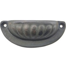 Senka Antika Tarz Dekoratif Pirinç Istiridye Tas Mobilya Kulbu - 37X87 Mm, Oksit