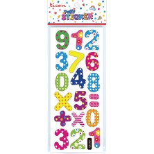 Ticon Puffy Sticker Rakam Tps-006/3 348895 (20 Li Paket)