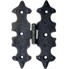 Senka Antika Tarz Dekoratif Pirinç Lale Menteşe - 104X77 Mm, Oksit