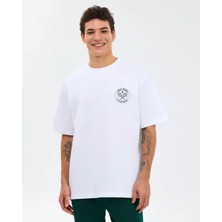 Skechers M Graphic Tee T-Shirt Erkek Beyaz Tshirt S2610064-2325