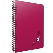  gıpta print-x spiralli seperatörlü plastik kapak not defteri 17x24cm 160 yaprak 4+1 (4 kareli + 1 çizgili) 6574