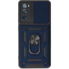 Starseven Galaxy S20 Fe Kılıf Pars Lens Yüzüklü Silikon - Lacivert