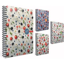  gıpta berry notes spiralli sert kapak not defteri 17x24 cm 120 yaprak kareli 7215 (karışık renk 1 adet)
