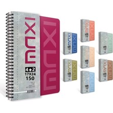  gıpta maxi spiralli seperatörlü plastik kapak not defteri 17x24cm 150 yaprak 4+2 (4 kareli + 2 çizgili) 6571