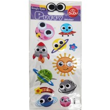  bu-bu googly eyes puffy sticker gök cisimleri 9x21 swp-2604