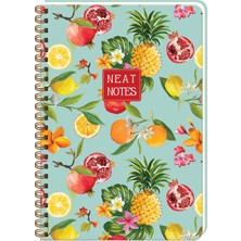 Keskin Color Spiralli Sert Karton Kapak Not Defteri Neat Notes 17X24Cm 100 Yaprak Kareli 410216-99