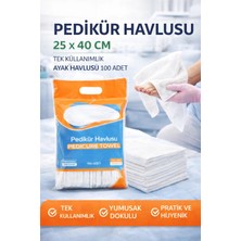 Cansa Pedikür Havlusu 25 x 40 cm Tek Kullanımlık Ayak Havlusu 100 Adet