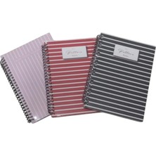  dilman line not defteri spiralli sert kapak 16x22 cm 80 yaprak kitap kağıdı kare 6422