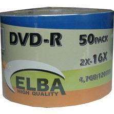  elba dvd-r 4.7gb/120 mın16x shrink 50 li (1 paket 50 adet)
