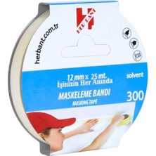  herbant krepe bandı kağıt - maskeleme bantı 12mm x 25 metre sp3515